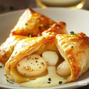 Chaussons de Saint-Jacques Sauce au Chèvre