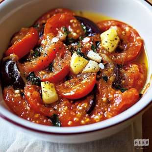 Recette Apéritif : Caviar d'Aubergines et Tomates