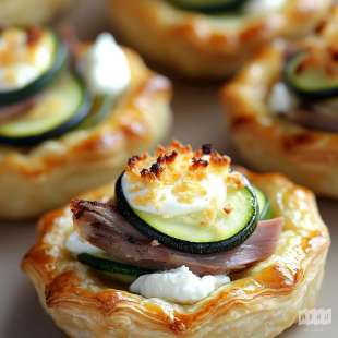 Tartelettes Courgettes Magret et Chèvre