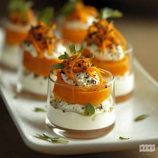 Verrine Poivrons Carottes et Chèvre Frais 
