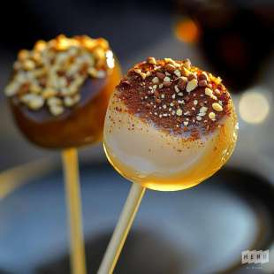 Sucettes au Foie Gras, Noisettes et Vin Blanc