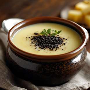 Soupe de Courge à la Truffe Noire