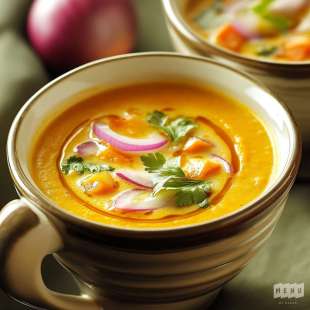 Soupe de Potiron au Lait de Soja et au Curry