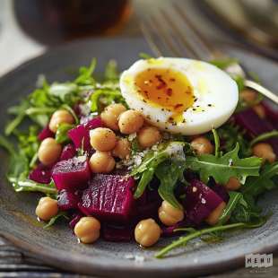 Salade de Betterave, Pois Chiches et Roquette
