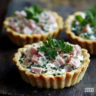 Tarte au Roquefort et au Jambon Fumé