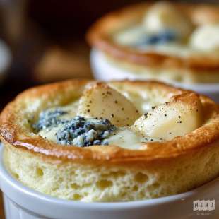 Soufflé aux Poires et au Bleu
