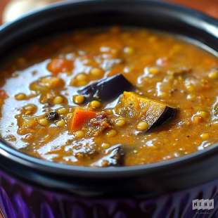 Soupe Tibétaine (Aubergine-Lentille)