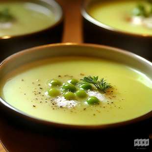Soupe de Petits Pois à la Noix de Coco