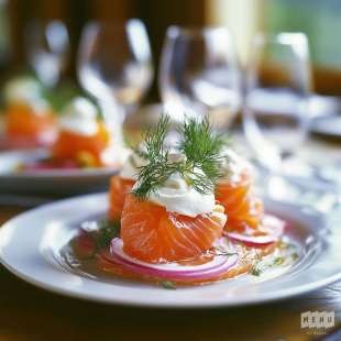 Tartare aux Deux Saumons et Chantilly