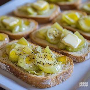 Tartines Poireau Tomme