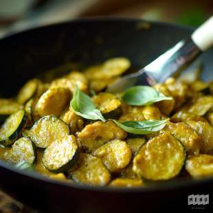Poêlée de Courgettes au Curry Onctueuse
