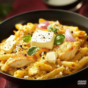 Pâtes au Poulet et au Curry