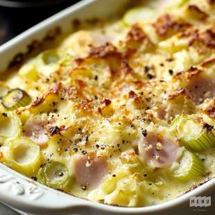 Poireaux au Jambon Gratinés au Comté