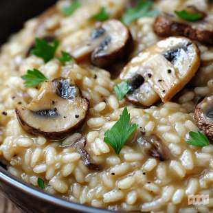 Risotto Vegan aux Champignons