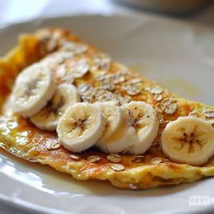 Omelette Sucrée à l'Avoine et aux Bananes