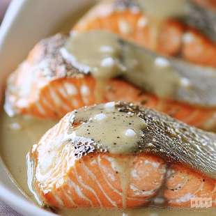 Pavés de Saumon Sauce Champagne