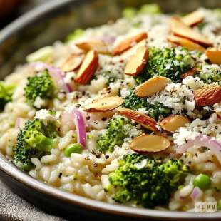 Risotto de Brocolis aux Amandes