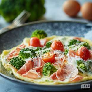 Omelette Jambon de Parme et Brocolis