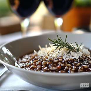 Risotto Al Amarone Della Valpolicella (Risotto au Vin Rouge)