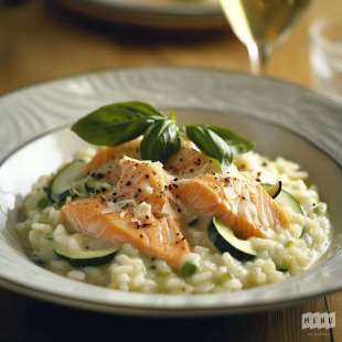 Risotto au Saumon frais et Courgettes