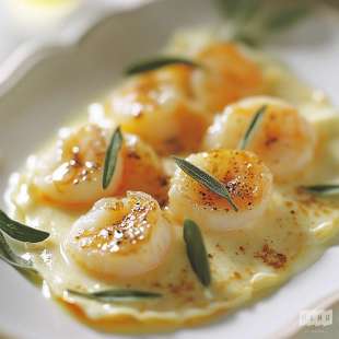 Ravioles Saint-Jacques et Crevettes