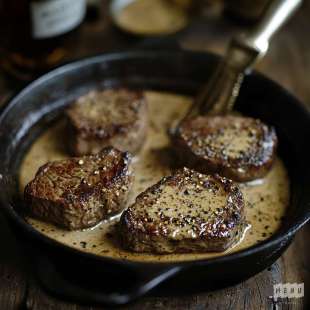 Steak Flambé au Poivre