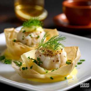 Papillotes de Flétan à la Crème Citronnée