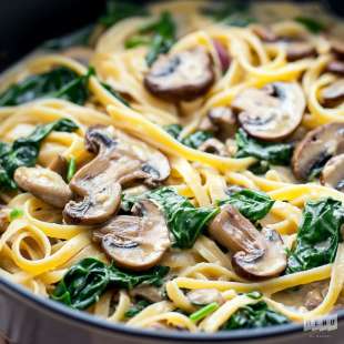 One Pot Pasta Champignons et Épinards