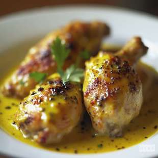 Poulet à la Moutarde et au Miel d'Acacia