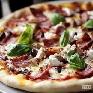 Pizza Lardons, Magrets, Chèvre