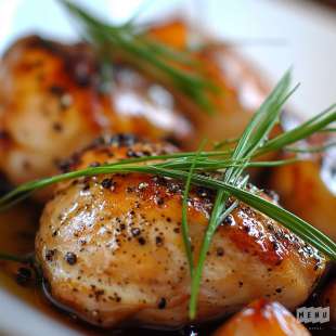 Poulet à l'Estragon et au Cognac