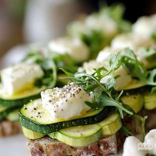Panisse, Caviar de Courgettes, Roquette et Chèvre frais