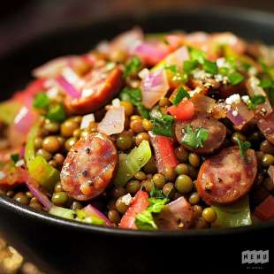 Salades de Lentilles et Saucisses