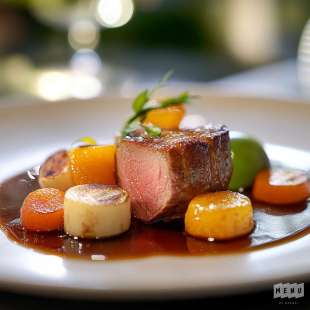 Rôti de Veau au Caramel d'Orange et Navets