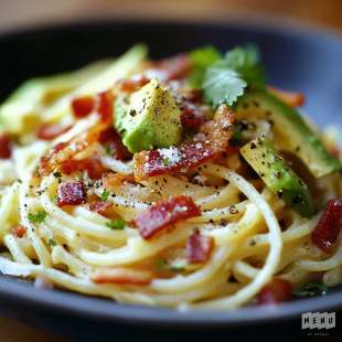 Pâtes aux Lardons et à l'Avocat