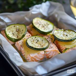 Papillotes de Saumon aux Courgettes