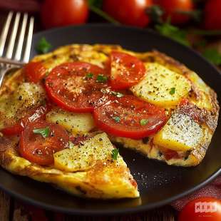 Omelette à la Tomate et à la Pomme de Terre