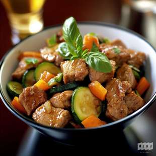Sauté de Porc à la Courgette et à la Carotte