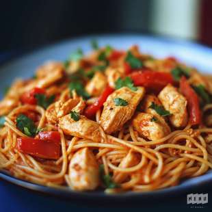 Spaghetti au Poulet Épicé