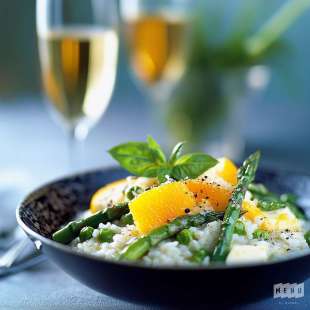 Risotto aux Asperges Vertes et à l'Orange