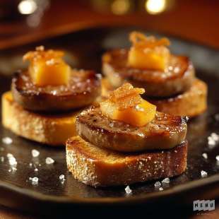 Tartines Gratinées au Foie Gras et sa Compotée