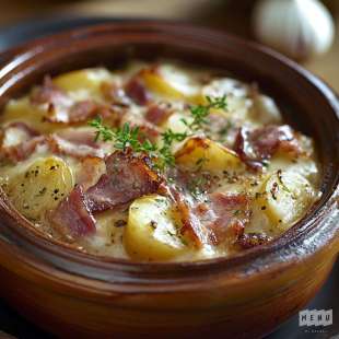 Tartiflette aux Magrets de Canard Fumés et Lardons