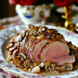 Rôti de Veau Orloff aux Champignons