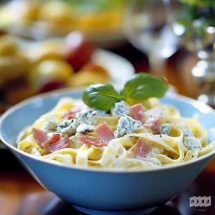 Tagliatelles au Roquefort et Jambon