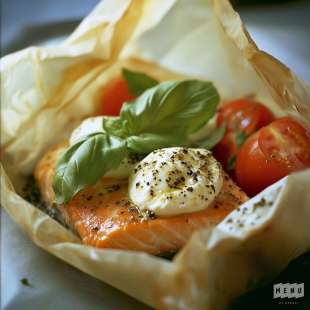 Papillote de Saumon à la Mozzarella