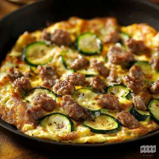 Omelette aux Saucisses et Courgettes