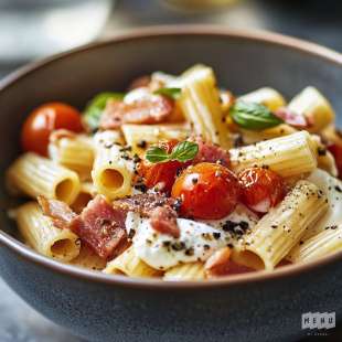 Pâtes aux Tomates Fraiches et à la Crème