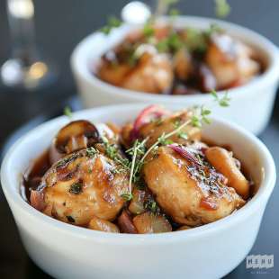 Paupiettes de Poulet à la Bourguignonne