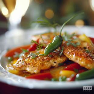 Escalope de Poulet aux Poivrons et à l'Aloe Vera
