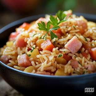 Riz Sucré Salé aux Pommes et Tomates